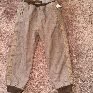 Kids Cozy Brown and Tan Joggers